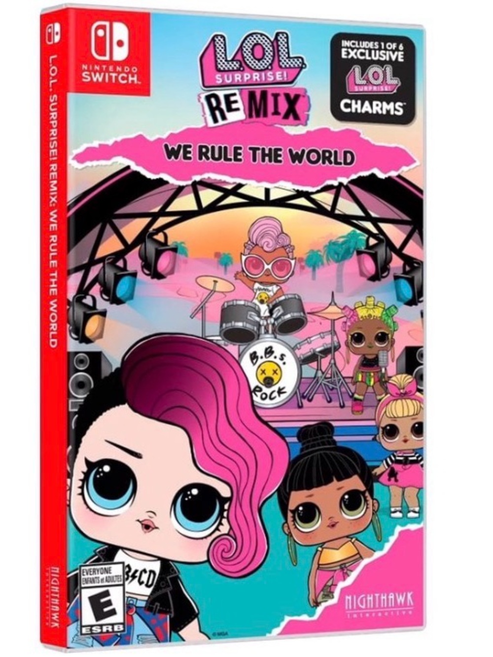 L.O.L. Surprise! Pink Teal Doll Band Game Case